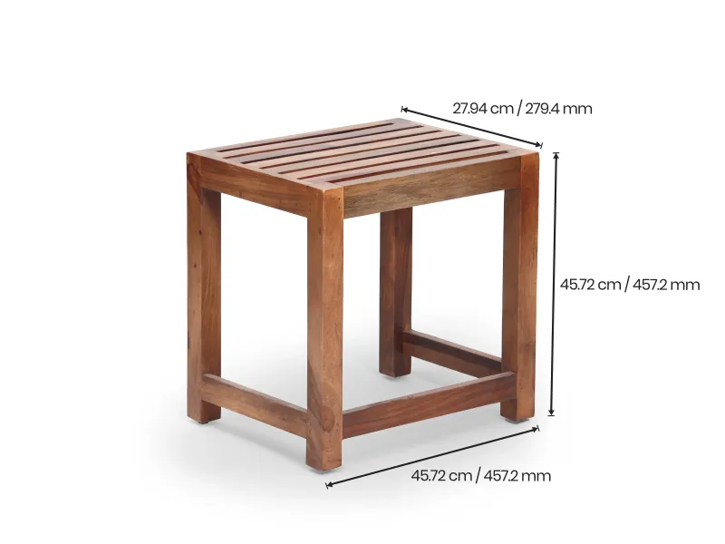 Nico Set of 2 Solid Wood Chairs and 2 Stools